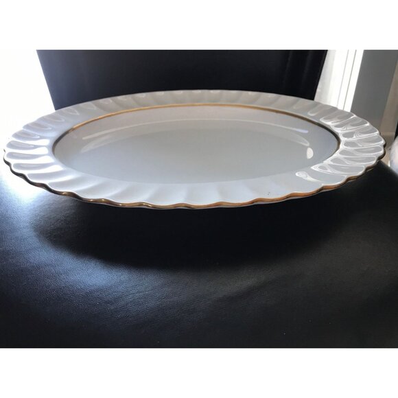 Vintage Spode Midas Bone China England Oval Serving Dish Plate 12 1/2" Y8157 - Picture 3 of 7